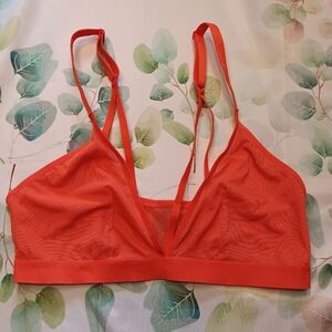 Auden unlined orange bralette women's medium